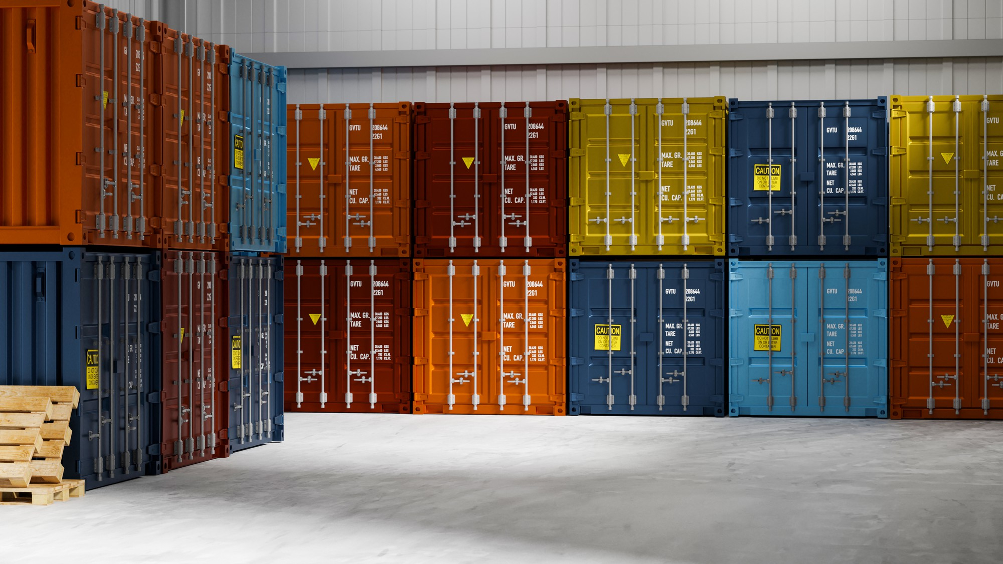 Customs bonded warehouse with cargo containers stored under U.S. supervision to defer duty payments